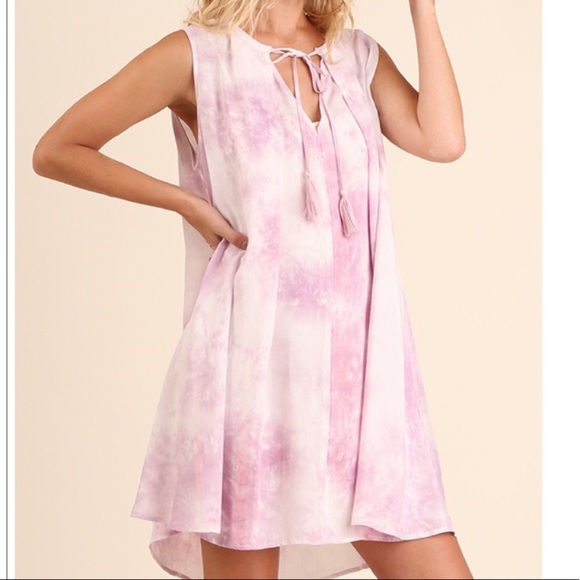 Umgee Dresses & Skirts - Umgee pink tie dye dress Tunic nwt